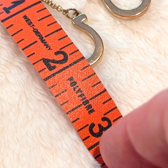 Vintage Goldtone Horseshoe Drop Pierced Earrings - Picture 5 of 5